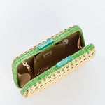 MESTIZA NEW YORK Handbags OS / Green/Natural Solihiya Rafé x Mestiza Solihiya Clutch Bag