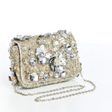 MESTIZA NEW YORK Handbags OS / Silver Beaded Torres Beaded Clutch Bag