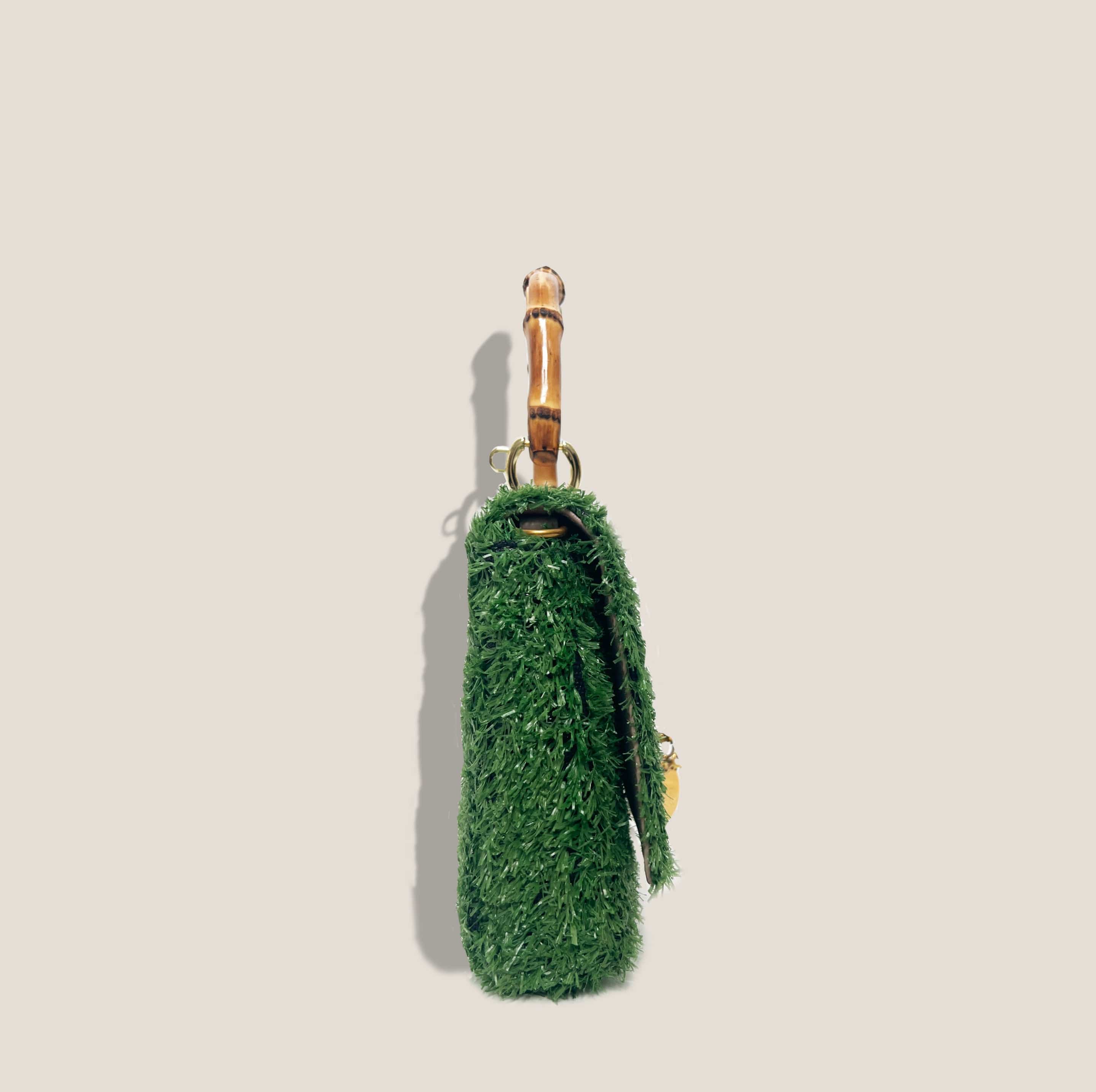 MME. Mink Handbags Grass Court Grass Clutch