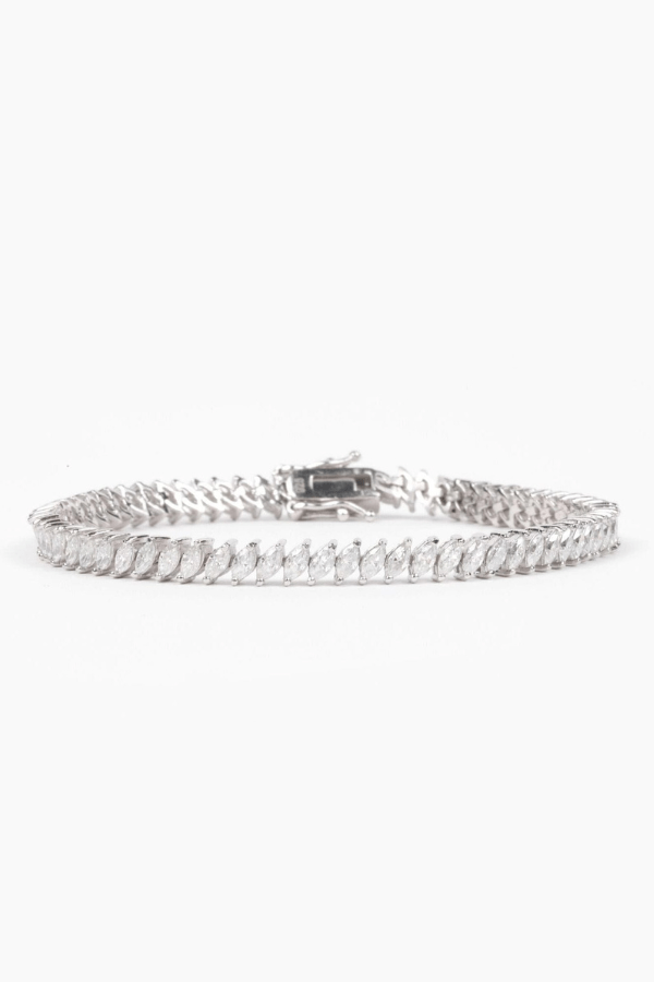 Modern Gem Co Arden 4mm Marquise Tennis Bracelet