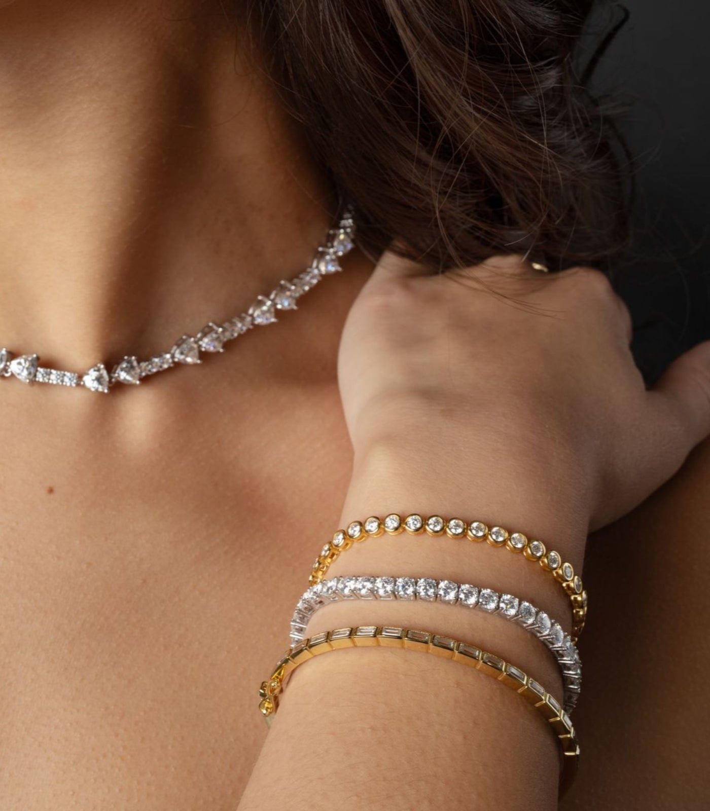 Modern Gem Co Baguette Bangle Bracelet