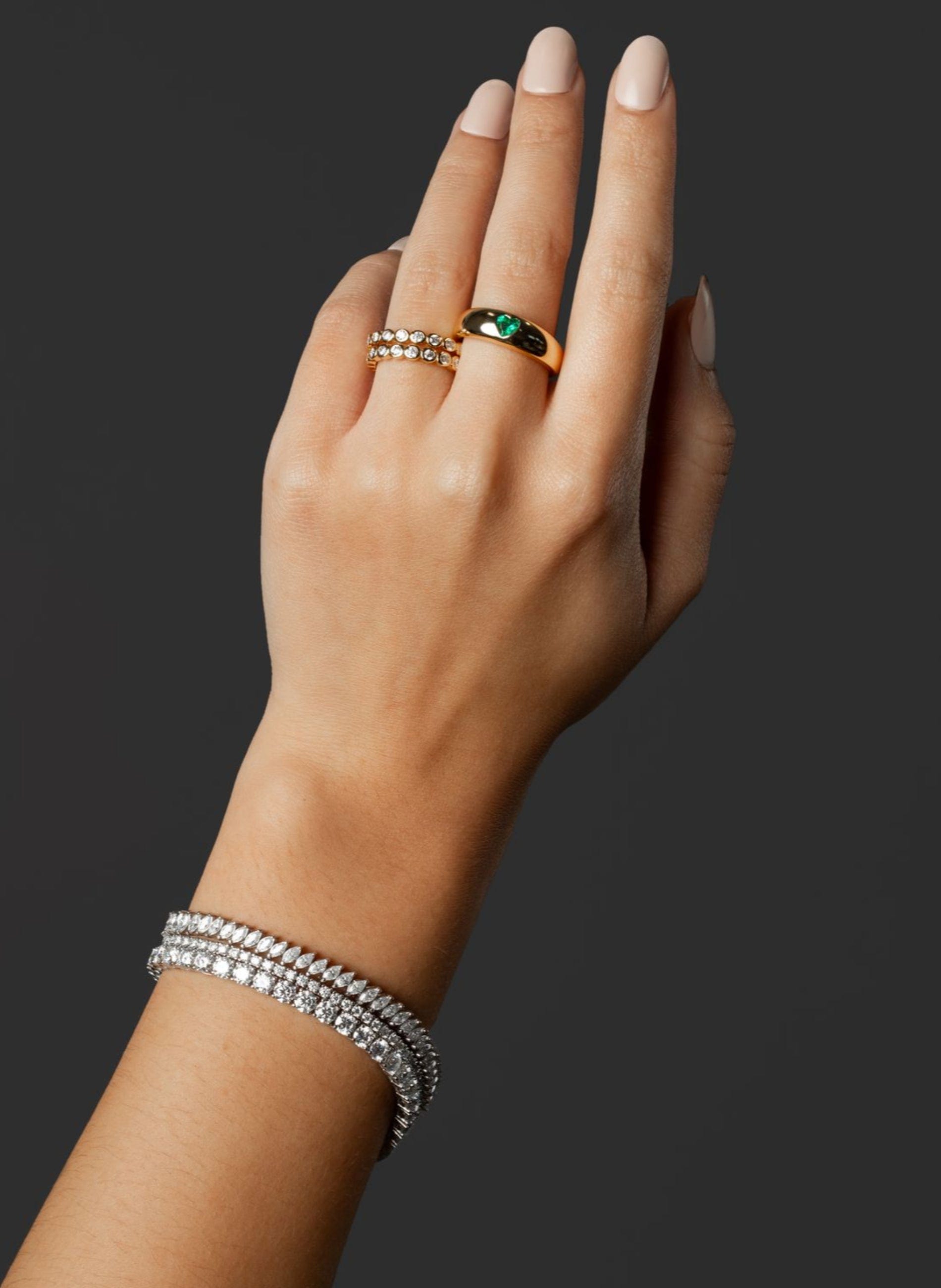 Modern Gem Co Esme Heart Dome Ring