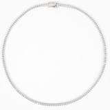 Modern Gem Co Mae 2mm Round Tennis Necklace