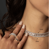 Modern Gem Co Mae 3mm Round Tennis Necklace