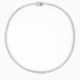 Modern Gem Co Mae 3mm Round Tennis Necklace