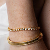 Modern Gem Co Remi 4mm Gold Bezel Tennis Bracelet