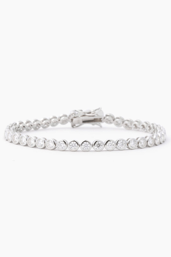 Modern Gem Co Remi 4mm Silver Bezel Tennis Bracelet