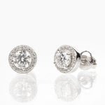 Modern Gem Co Zoe Round Halo 9mm Stud