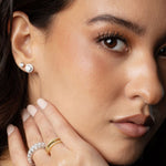 Modern Gem Co Zoe Round Halo 9mm Stud