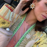 Nicola Bathie Jewelry Earrings Canary & Blanc Mismatch Daisy Stud