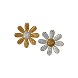 Nicola Bathie Jewelry Earrings Canary & Blanc Mismatch Daisy Stud