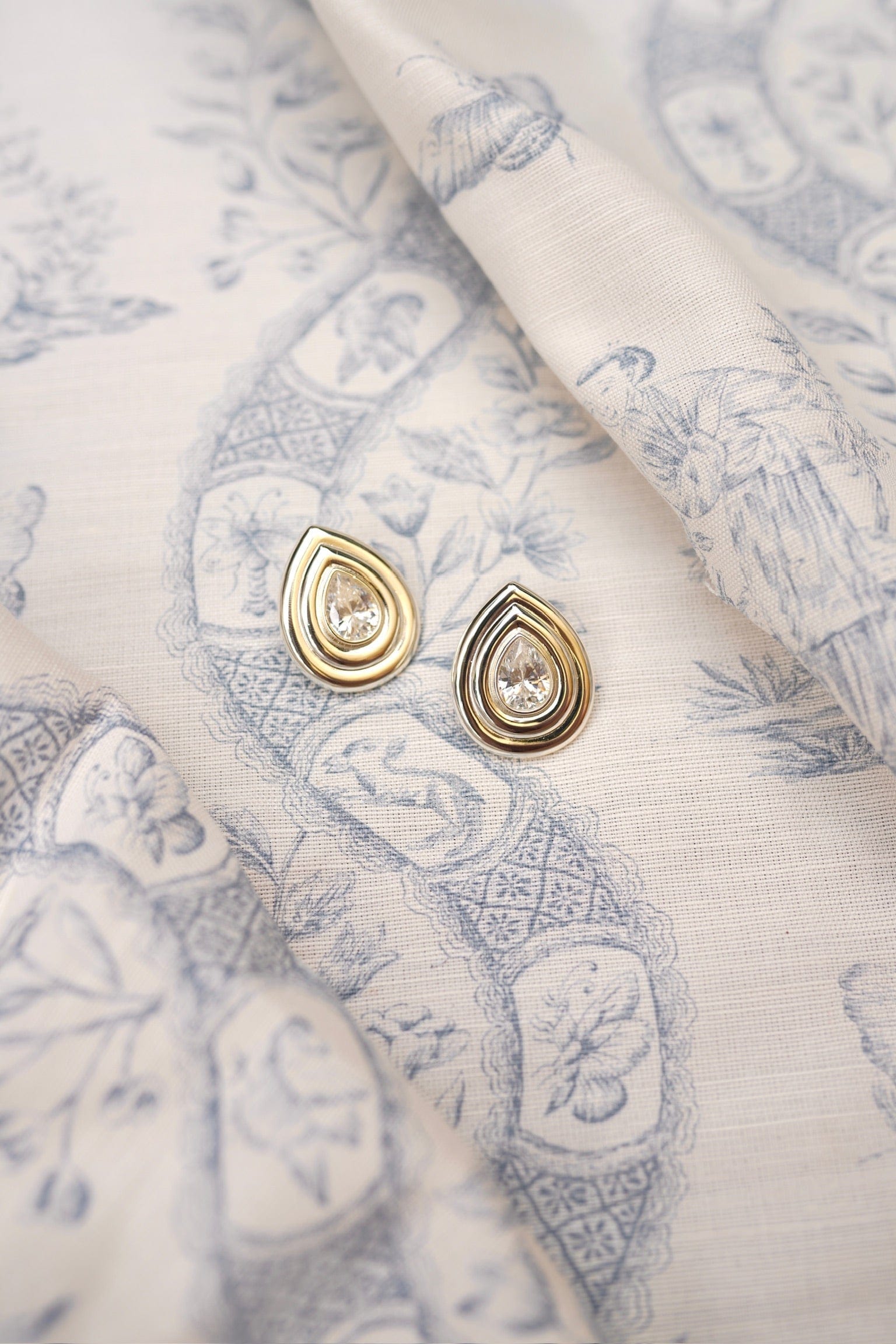 Nicola Bathie Jewelry earrings Golden RainDrop studs