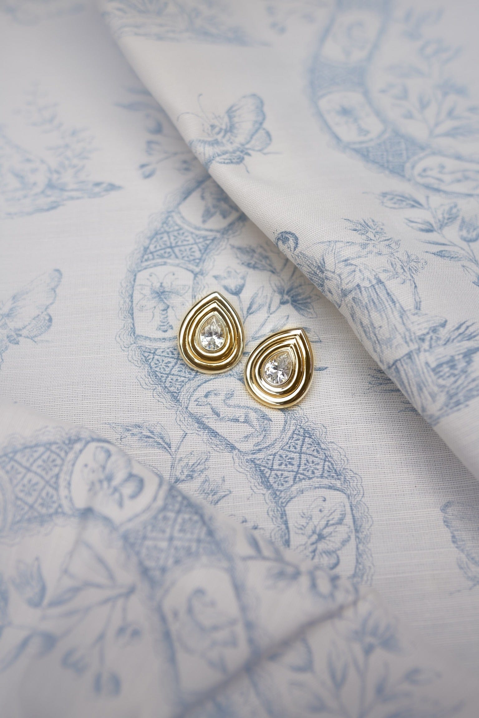 Nicola Bathie Jewelry earrings Golden RainDrop studs