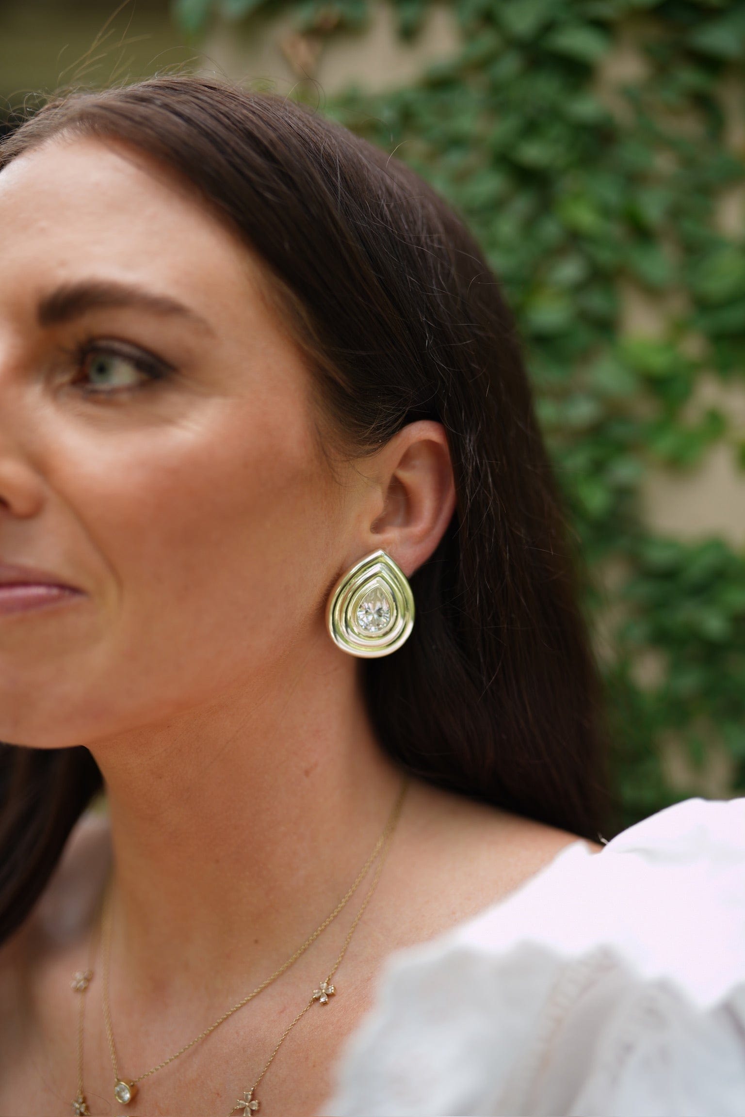 Nicola Bathie Jewelry earrings Golden RainDrop studs