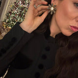 Nicola Bathie Jewelry Earrings Noir & Blanc Mismatch Daisy Stud
