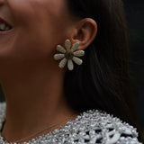 Nicola Bathie Jewelry Earrings Noir & Blanc Mismatch Daisy Stud