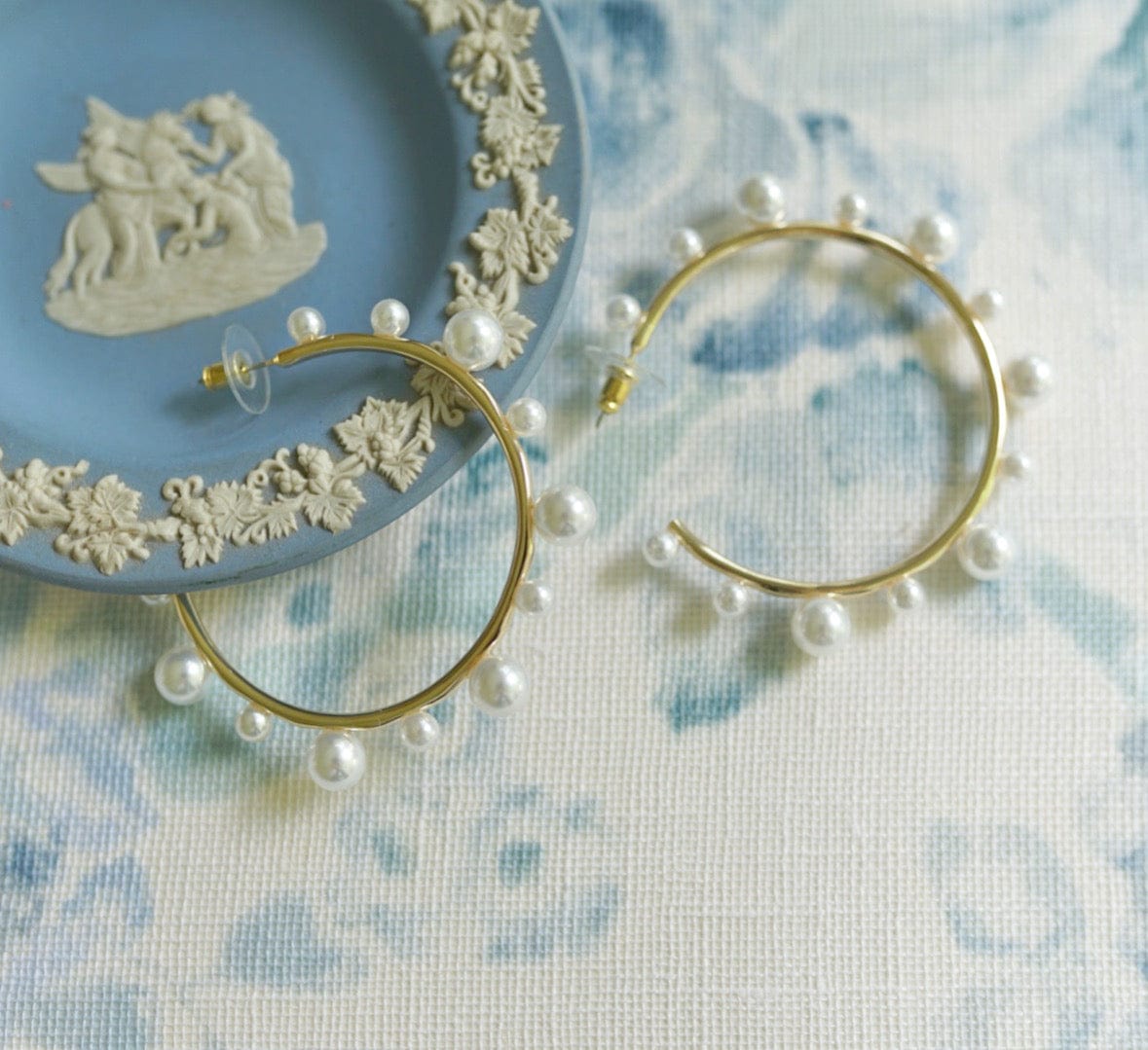 Nicola Bathie Jewelry Earrings Pearl Hoops