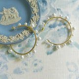 Nicola Bathie Jewelry Earrings Pearl Hoops