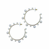 Nicola Bathie Jewelry Earrings Pearl Hoops