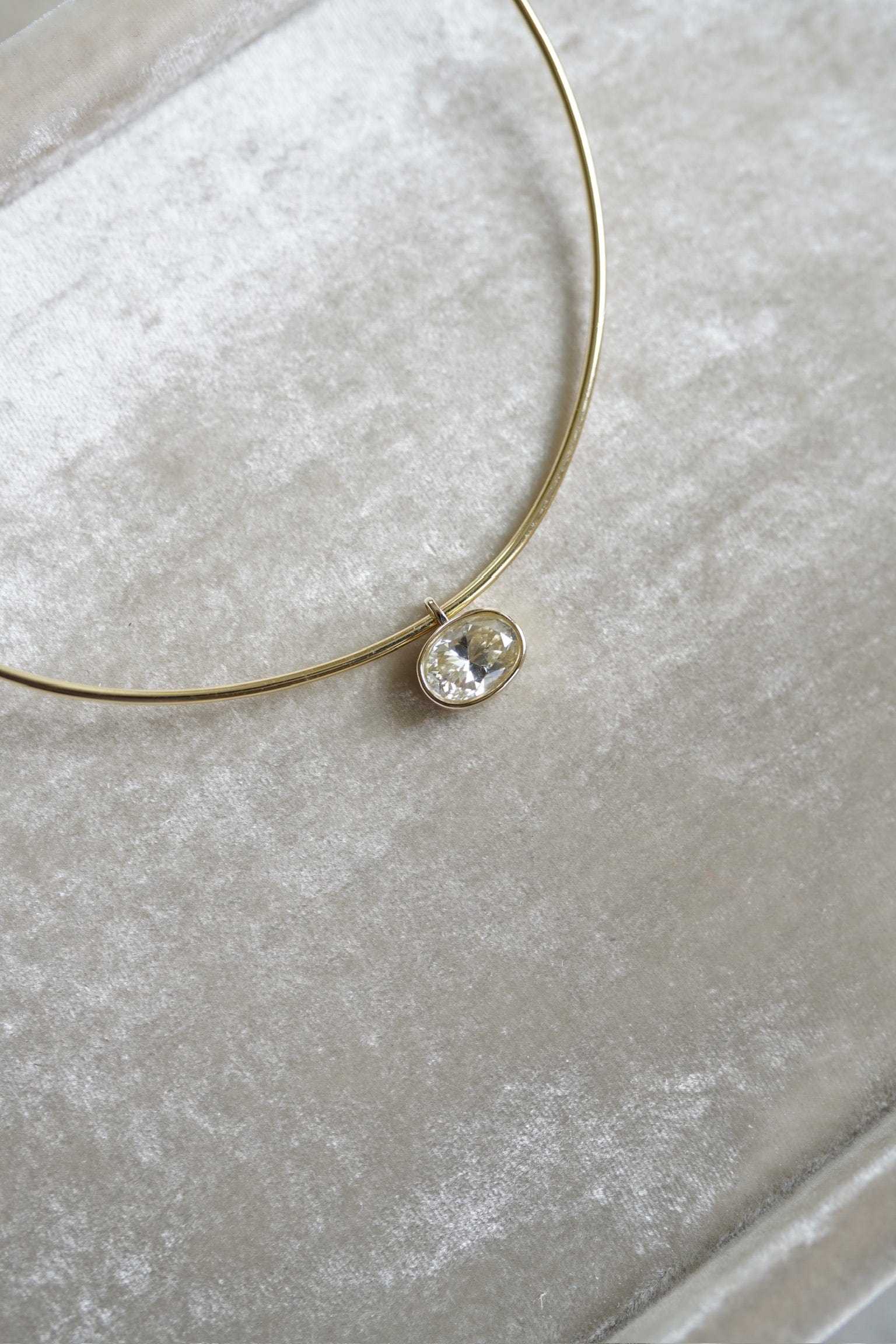 Nicola Bathie Jewelry Necklace Bezel Oval Charm