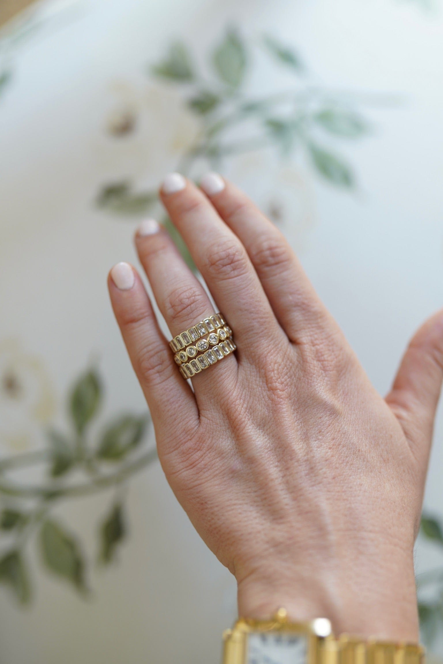 Nicola Bathie Jewelry Ring Blanc Baguette Band