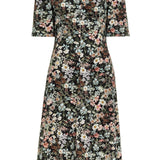 Onirik Dress Esther Dress / Black Floral Cotton
