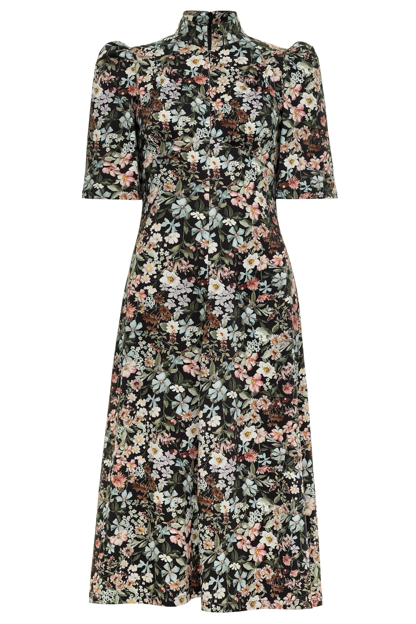 Onirik Dress Esther Dress / Black Floral Cotton