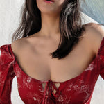 Onirik Dress Marcela Dress / Ruby Red + Alabaster Toile Cotton