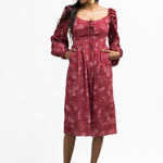 Onirik Dress Marcela Dress / Ruby Red + Alabaster Toile Cotton