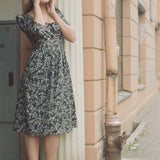 Onirik Dress Marisol Dress / Black Floral Cotton