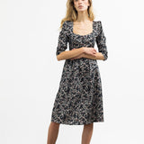 Onirik Dress Marisol Dress / Black Floral Cotton
