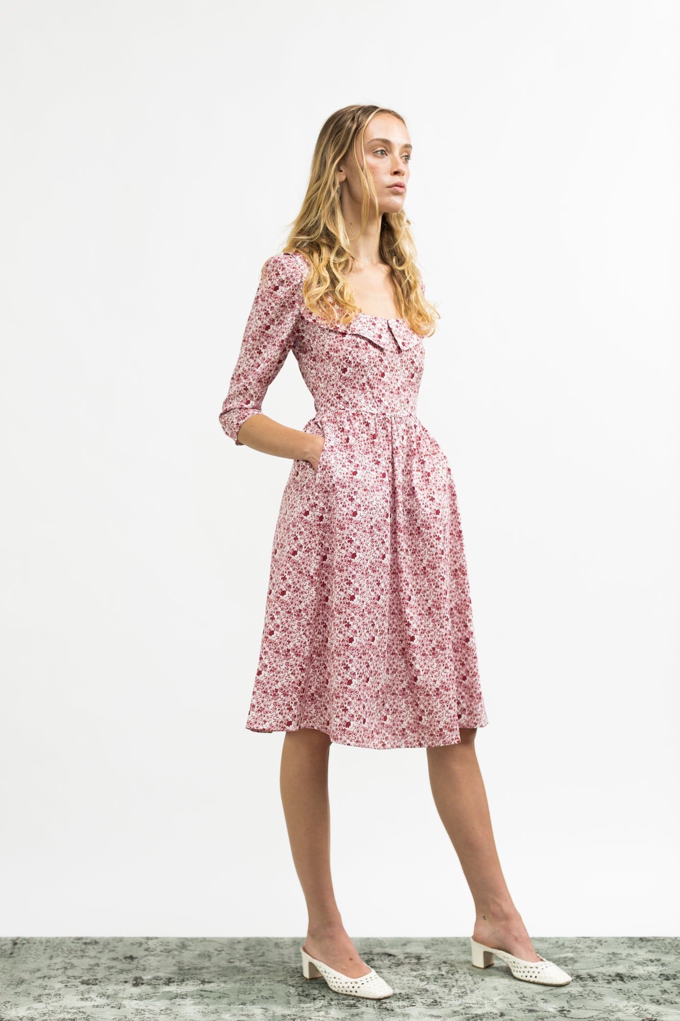 Onirik Dress Marisol Dress / Pink + Milkly White Liberty Floral Cotton