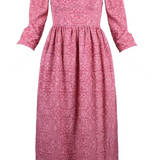 Onirik Dress Violet Dress in Baroque Rose Cotton Cord