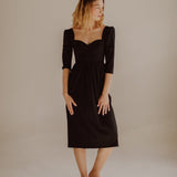 Onirik Dress Violet Dress in Black Cotton