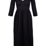 Onirik Dress Violet Dress in Black Cotton