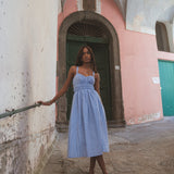 Rebecca Elizabeth Dress Lucilla Azzuro Stripe