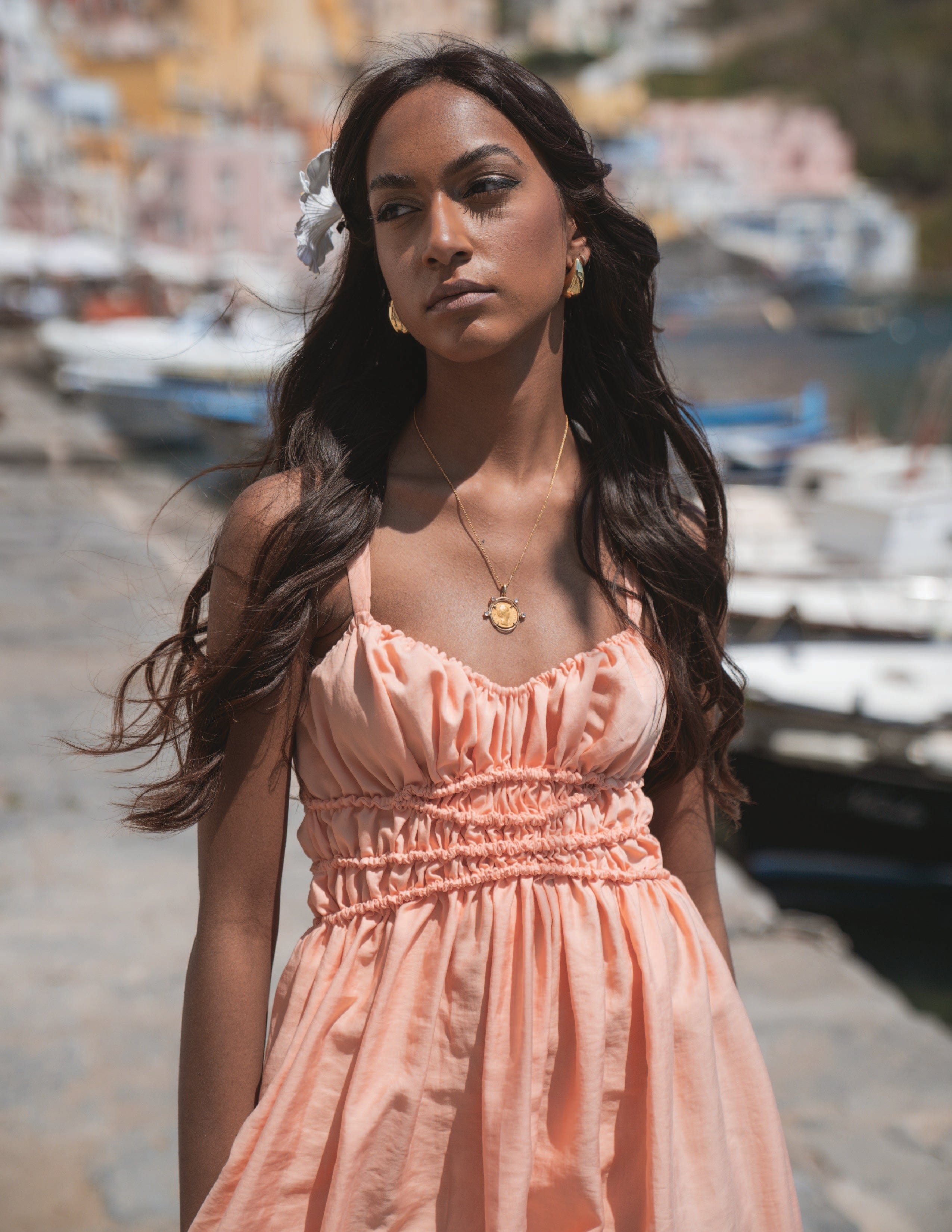 Rebecca Elizabeth Dress Lucilla Melon Sorbet