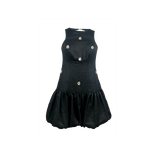 Rebecca Elizabeth Dress 00/0 / Noir Selestia Embroidered Noir