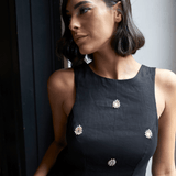 Rebecca Elizabeth Dress Selestia Embroidered Noir