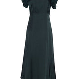 Rêveux Dress Anelise Silk Gown with Organza Sleeves
