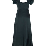 Rêveux Dress Anelise Silk Gown with Organza Sleeves