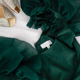 Rêveux Dress Anelise Silk Gown with Organza Sleeves
