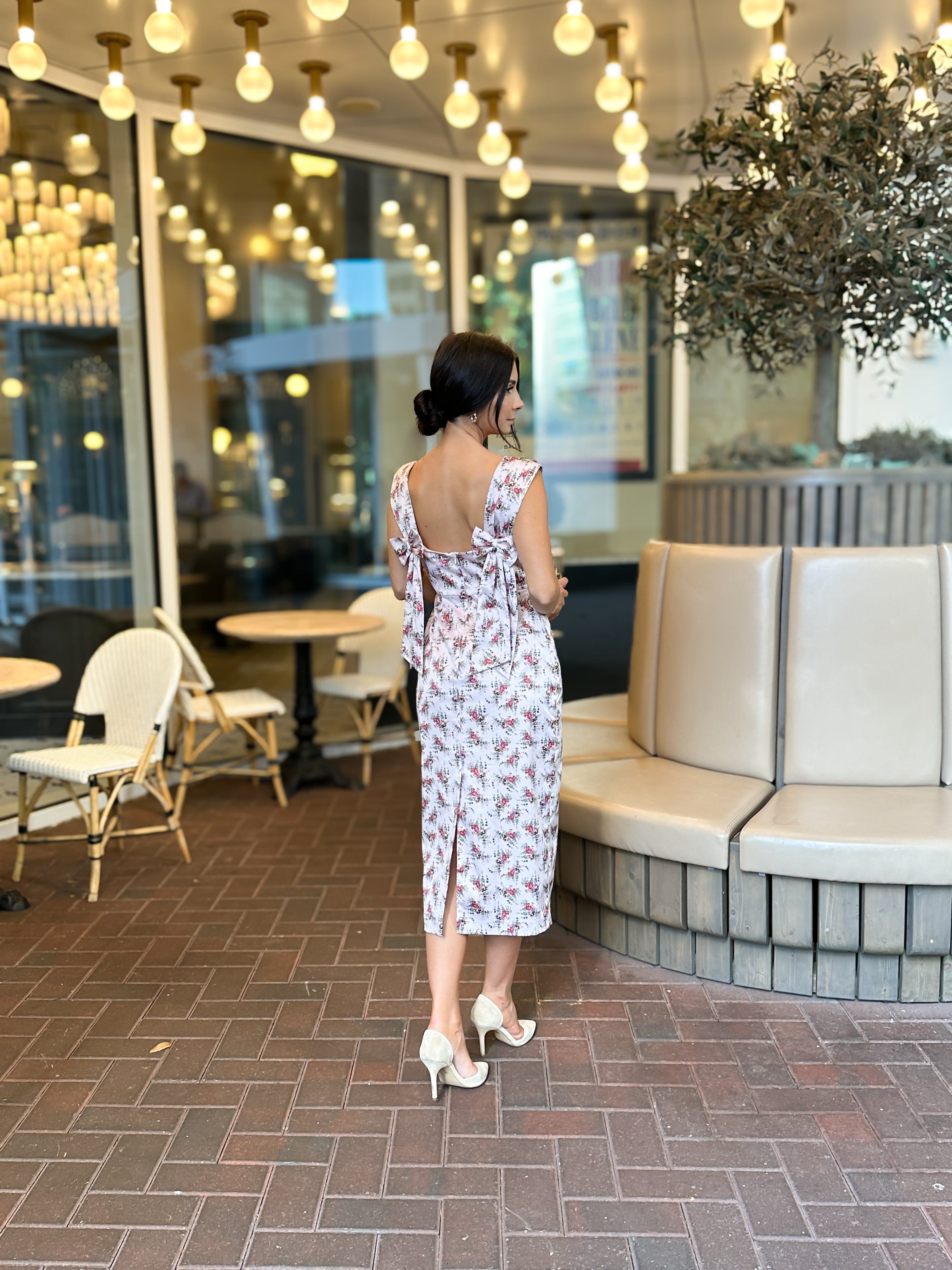 Rêveux Dress Antoinette Stretch Satin Midi Dress