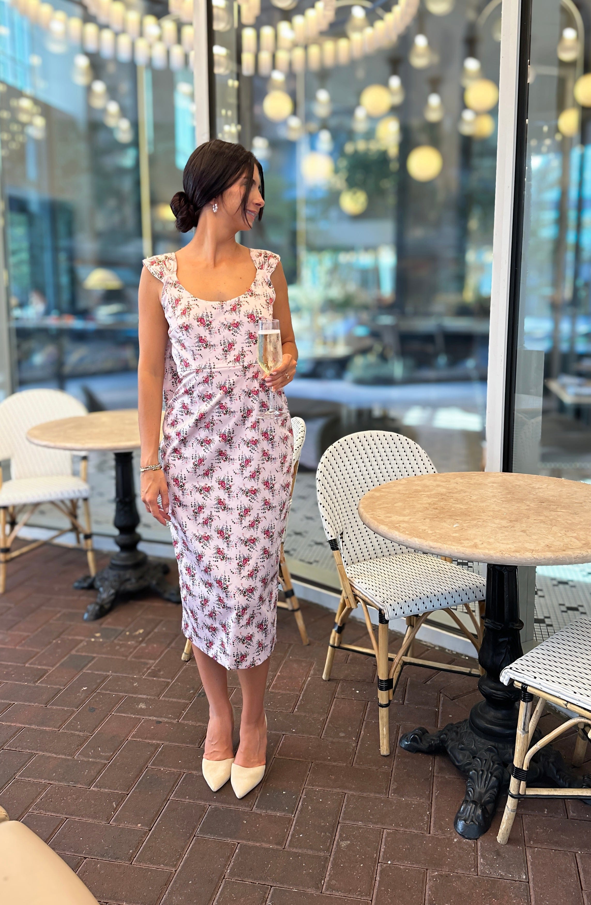 Rêveux Dress Antoinette Stretch Satin Midi Dress
