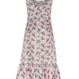 Rêveux Dress Auden Stretch Satin Ruffle Midi Dress