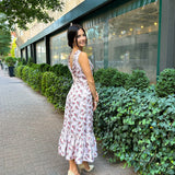 Rêveux Dress Auden Stretch Satin Ruffle Midi Dress
