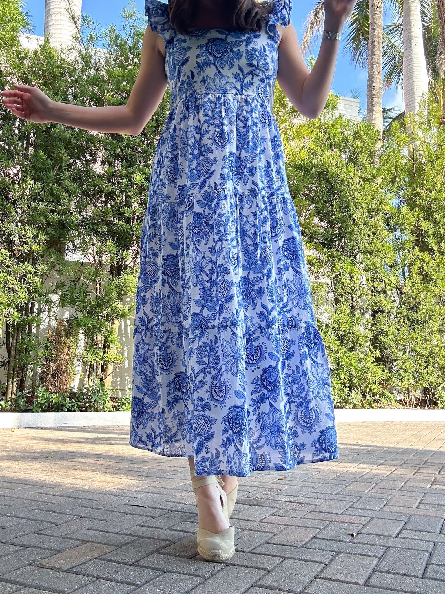 SARA KHATIB DESIGN DRESSES THE CHARLESTON DRESS CORNFLOWER FLORAL