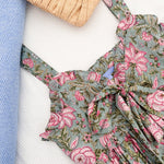 SARA KHATIB DESIGN DRESSES THE HARBOR DRESS PINK SEAGREEN FLORAL