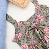 SARA KHATIB DESIGN DRESSES THE HARBOR DRESS PINK SEAGREEN FLORAL