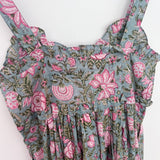 SARA KHATIB DESIGN DRESSES THE HARBOR DRESS PINK SEAGREEN FLORAL